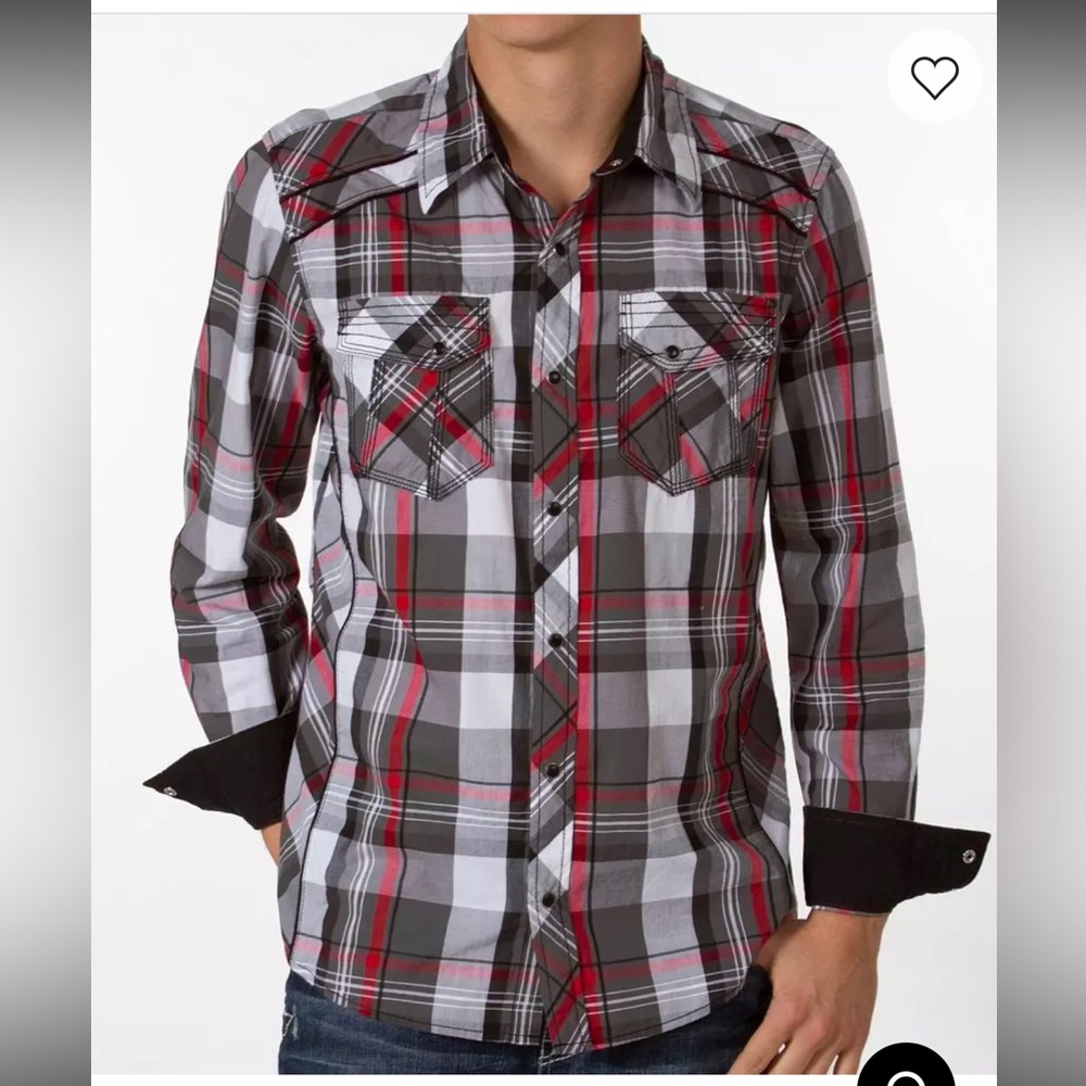 BKE Slim Fit XL Western Style Mens Button Down Shirt